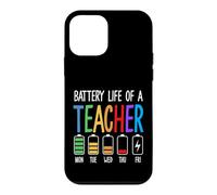 Custodia per iPhone 12 mini Educatore divertente della settimana della scuola di vita della batteria dell'insegnante