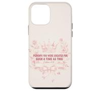 Custodia per iPhone 12 mini Ester 4 14 Versi cristiani Corona floreale Regina Fede