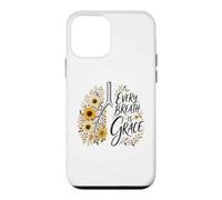 Custodia per iPhone 12 mini Every Breath Is Grace Boho Floral Lungs Autunno Girasoli