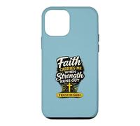 Custodia per iPhone 12 mini Faith Carries Me When Strength Runs Out Design Christian