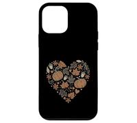 Custodia per iPhone 12 mini Fall Pumpkin Fall Leaves Acorns Hearts Rustic Fall Autumn