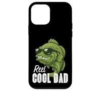 Custodia per iPhone 12 mini Fathers Day mulinello da pesca Cool Dad Fun Bass Papa Daddy Angler