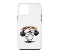 Custodia per iPhone 12 mini Feel The Gains Duck - Allenamento per sollevamento pesi