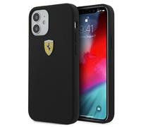 Custodia per iPhone 12 mini Ferrari On Track in silicone nero