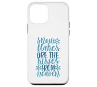 Custodia per iPhone 12 mini fiocchi di neve sono i baci dal cielo amante della stagione congelata