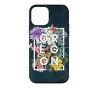 Custodia per iPhone 12 mini Fiori di Oregon Word Art - Oregon State USA Souvenir