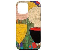 Custodia per iPhone 12 mini Fiori e Calici di Vino Un Brindisi al Colore e alla Vita