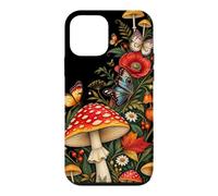Custodia per iPhone 12 mini Flora di funghi Amanita botanici vintage