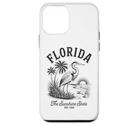 Custodia per iPhone 12 mini Florida Airone Camicia Vintage Tramonto Scena The Sunshine State