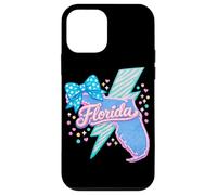 Custodia per iPhone 12 mini Florida Map Coquette Bow Preppy Lightning Illustrazione Stampa