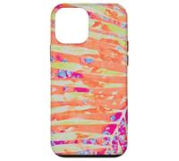 Custodia per iPhone 12 mini Foglie di palma Hot Pink Orange Summer Vibes