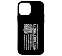Custodia per iPhone 12 mini Fortezza volante bandiera americana WW2 Camo B17