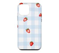 Custodia per iPhone 12 mini Fragola Plaid Dolce Picnic Coquette Estetica