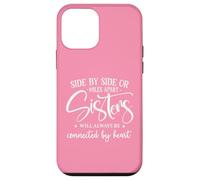 Custodia per iPhone 12 mini Friends Side By Side Miles Apart Sisters Connected by Heart