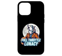 Custodia per iPhone 12 mini Full Throttle Lunacy Howling Biker Wolf Graphic