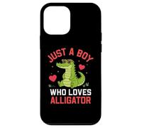 Custodia per iPhone 12 mini Funny Animal Crocodile, Just a boy who loves alligator
