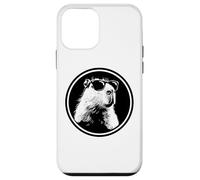 Custodia per iPhone 12 mini Funny Black Logo Sunglasses Lover Chill Capybara Vibes