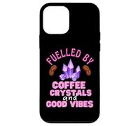 Custodia per iPhone 12 mini Funny Coffee Crystals and Good Vibes Witch Citazione Halloween