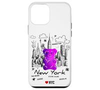 Custodia per iPhone 12 mini Funny Colorful New YorkCity Jelly Bear Gum Artwork Graphic