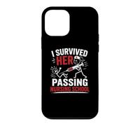 Custodia per iPhone 12 mini Funny I Survived Her Passing Nursing School