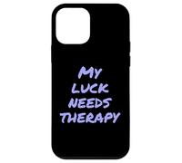 Custodia per iPhone 12 mini Funny Luck Txt Funny People Funny My Bad Luck Needs Therapy