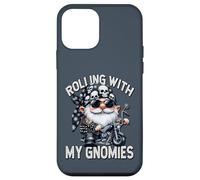 Custodia per iPhone 12 mini Funny Saying Motorcycle Biker Gnome Rolling With My Gnomies