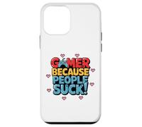 Custodia per iPhone 12 mini Gamer Because People Suck Funny Video Game Controller
