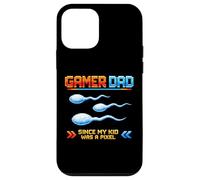 Custodia per iPhone 12 mini Gamer Dad Since My Kid Was A Pixel Divertente Inappropriato Adulto