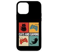 Custodia per iPhone 12 mini Gatti e giochi per il giocatore di videogiochi per amanti dei gatti