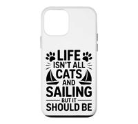Custodia per iPhone 12 mini Gatti E Vela Barca A Vela Divertente Vela