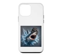 Custodia per iPhone 12 mini Gatto Squalo che salta fuori dall'acqua Opera d'arte per gli amanti dell'oceano