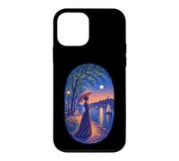 Custodia per iPhone 12 mini Georges Seurat Ispirato Pointillist Moonlit Riverside Woman