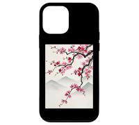 Custodia per iPhone 12 mini Giappone Sakura Paesaggio tradizionale Woodblock Arte giapponese