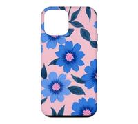 Custodia per iPhone 12 mini Giardino Floreale Blu Fiori Grass