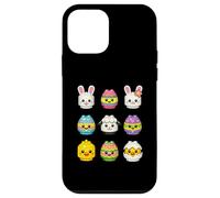 Custodia per iPhone 12 mini Giorno di Pasqua Building Mattone Faces Blocchi di Plastica Teste Bambini