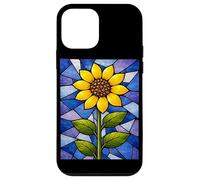 Custodia per iPhone 12 mini Girasole Vetro Colorato Giallo Girasole Floreale Artistico