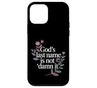 Custodia per iPhone 12 mini God's Last Name Is Not Damn It Church Sarcasm Jokes -