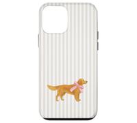 Custodia per iPhone 12 mini Golden Retriever Pink Bow Coquette Soft Girl Estetica