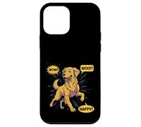 Custodia per iPhone 12 mini Golden Retriever Pop Art Comic Illustrazione