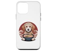 Custodia per iPhone 12 mini Goldendoodle Cane Ramen giapponese Kawaii Anime Goldendoodle