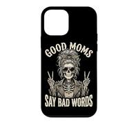Custodia per iPhone 12 mini Good Moms Say Bad Words & Messy Chignon Scheletro