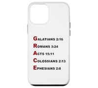 Custodia per iPhone 12 mini GRACE Acrostic - 5 Christian Faith Bible Verse Scriptures