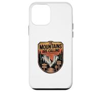 Custodia per iPhone 12 mini Grafica del distintivo Wilderness, The Mountains Are Calling