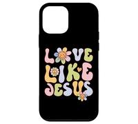 Custodia per iPhone 12 mini Groovy Love Like Jesus Religious God Christian Graphic