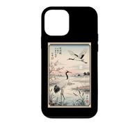 Custodia per iPhone 12 mini Gru della Manciuria Sole Rosso Tradizionale Giappone Woodblock Art