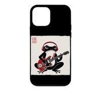Custodia per iPhone 12 mini Grumpy Frog Chitarrista Musica Rock Giapponese Woodblock Art