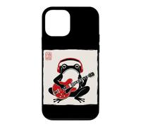 Custodia per iPhone 12 mini Grumpy Frog Chitarrista Musica Rock Giapponese Woodblock Art