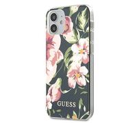 Custodia per iPhone 12 mini Guess Flower Collection blu navy