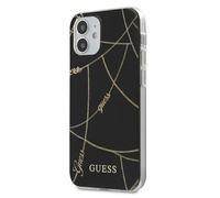 Custodia Guess per iPhone 12 mini 5,4 nero Collezione Gold Chain - Nouvo