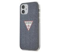 Custodia per iPhone 12 mini Guess Jeans Collection blu navy